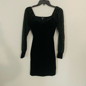 Lily Rose Elegant Black Dress with Gold Accents